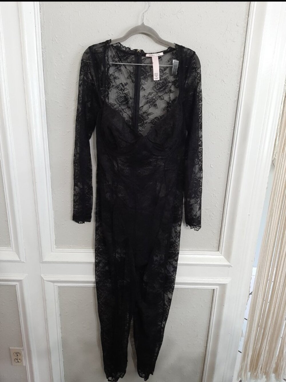 Victorias secret black lace jumpsuit romper bodysuit catsuit lingerie plus 2x